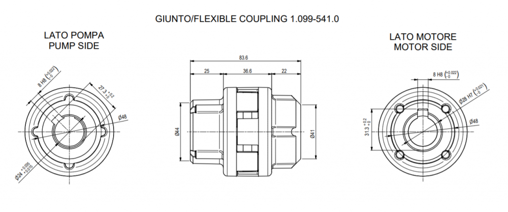 Flexibele koppeling HAWK 241514 – Ø24-28mm