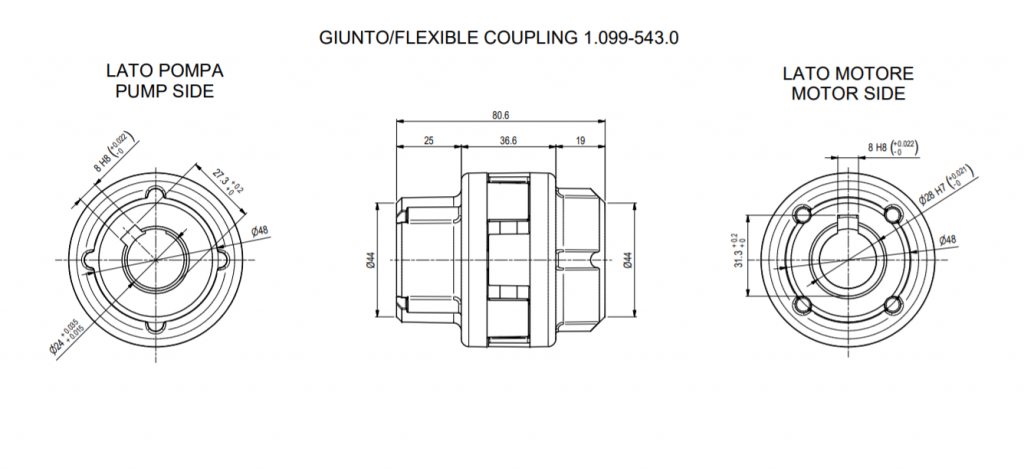Flexibele koppeling HAWK 241516 – Ø24-28mm