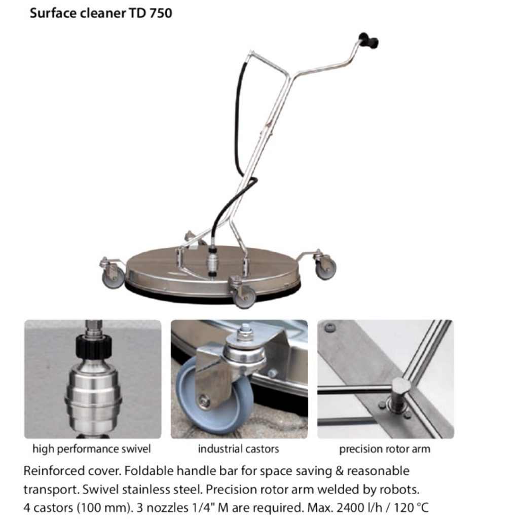 TURBODEVIL Industrial 275 BAR 1/4F roestvrij staal Ø 750mm – 120 °C