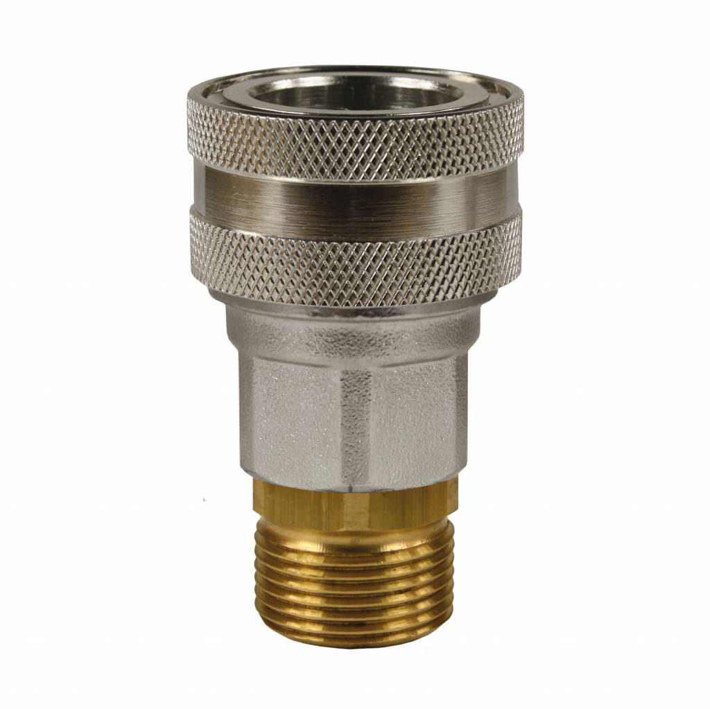 Adapter ST-45-250 KW koppeling – M22 AG Messing Vernikkeld