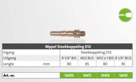 Adapter M22 x 1,5 AG voor KEW, WAP, Alto, Nilfisk, Kränzle snelkoppeling hogedrukpistool