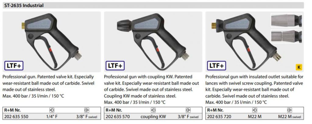 ST2635 Spuitpistool – LTF+ – 3/8 bi Swivel RVS x KW-Profi