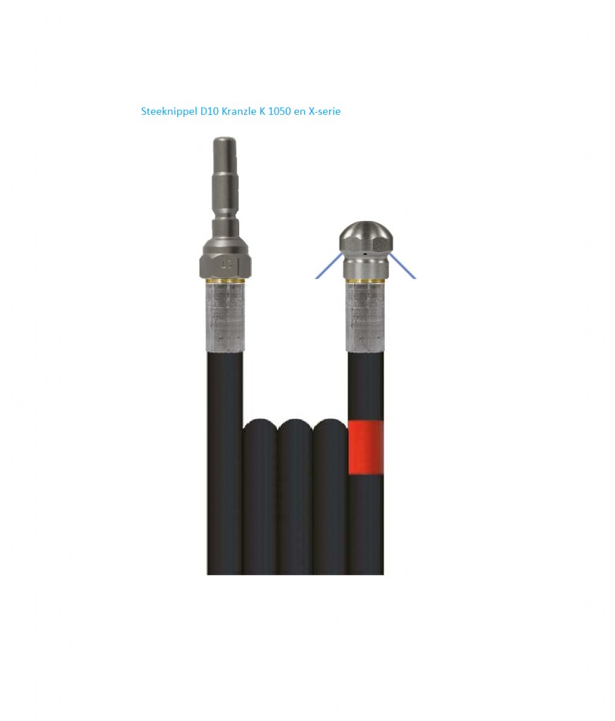 Rioolreinigingsslang 15 meter tbv Kränzle K1050 & X-Serie modellen