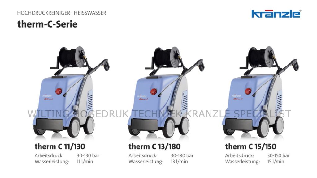 Kränzle Therm C 11/130 zonder slanghaspel – 230V