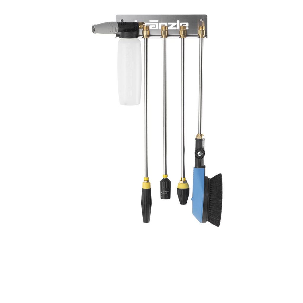 Wandhouder 4 lansen & 1 schuimlans